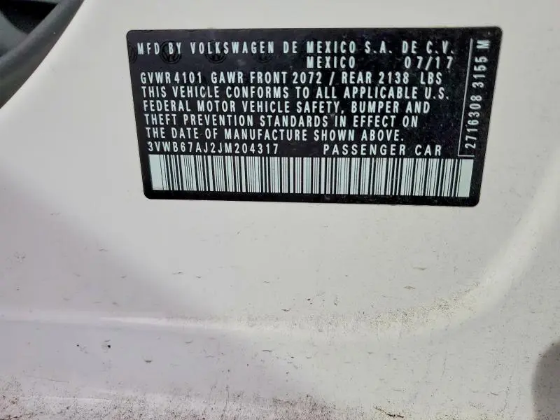 2018 VOLKSWAGEN JETTA SE  
