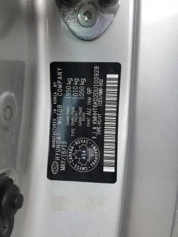 2013 HYUNDAI GENESIS COUPE 2.0T  