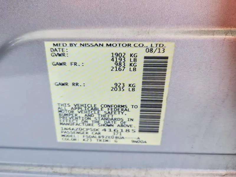 2013 NISSAN LEAF S  