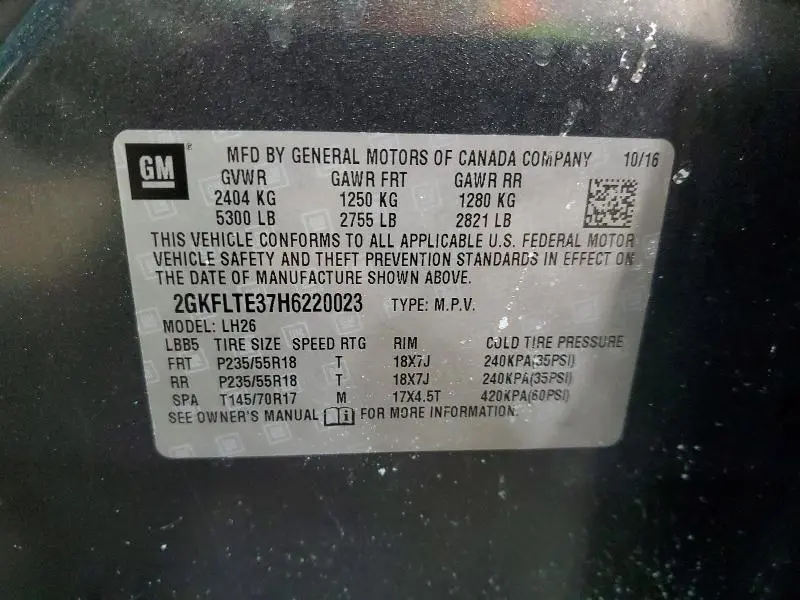 2017 GMC TERRAIN SLE  