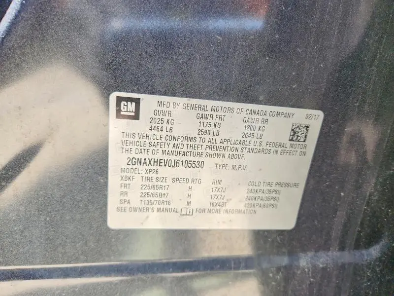 2018 CHEVROLET EQUINOX LS  