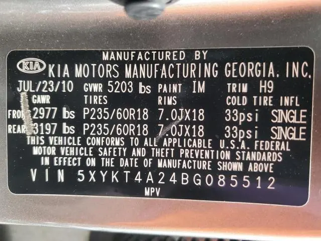 2011 KIA SORENTO BASE  