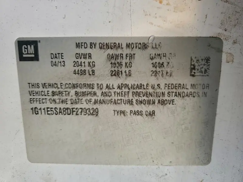 2013 CHEVROLET MALIBU 2LT  