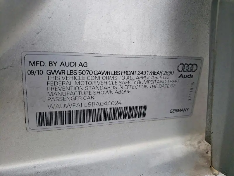 2011 AUDI A4 PREMIUM PLUS  