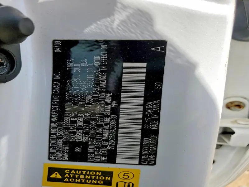 2010 LEXUS RX 350 BASE  