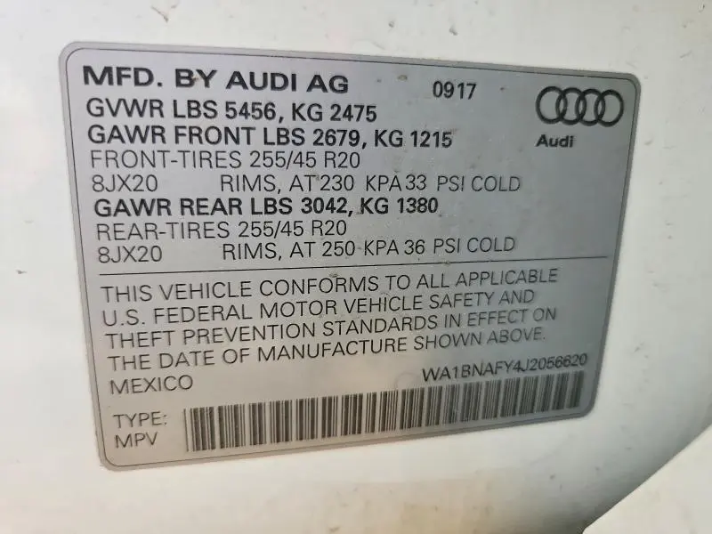 2018 AUDI Q5   