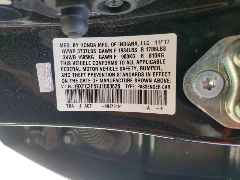 2018 HONDA CIVIC LX  
