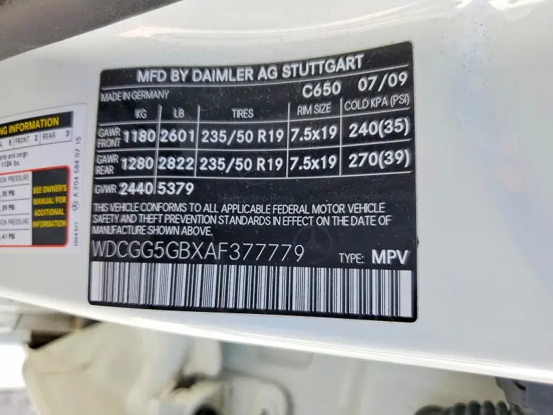 2010 MERCEDES-BENZ GLK 350  