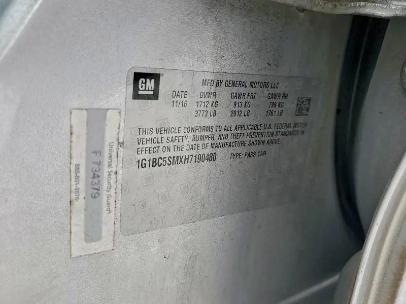 2017 CHEVROLET CRUZE LS  