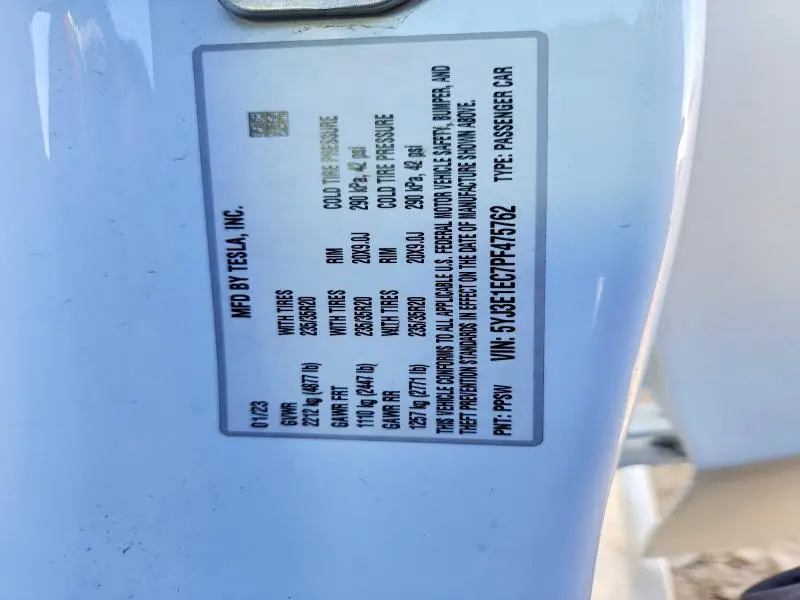 2023 TESLA MODEL 3   