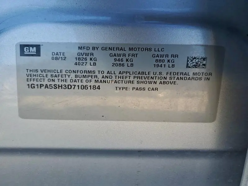 2013 CHEVROLET CRUZE LS  