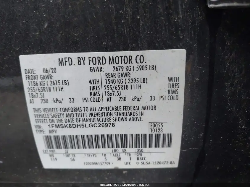 2020 FORD EXPLORER XLT