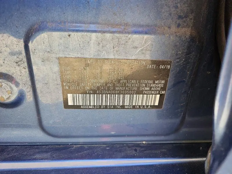 2019 SUBARU LEGACY 2.5I  