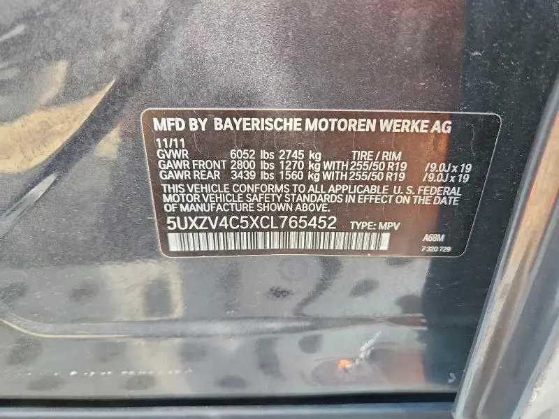 2012 BMW X5 XDRIVE35I  