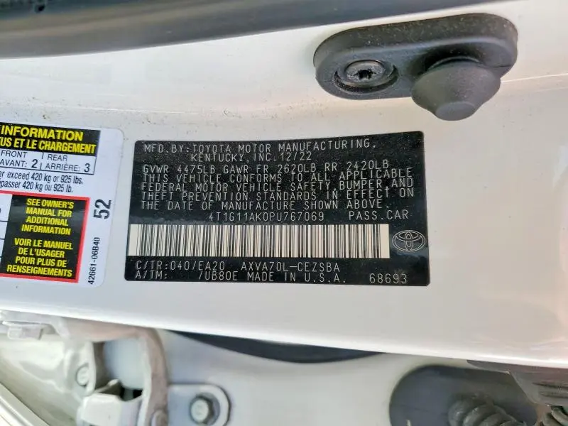 2023 TOYOTA CAMRY SE  