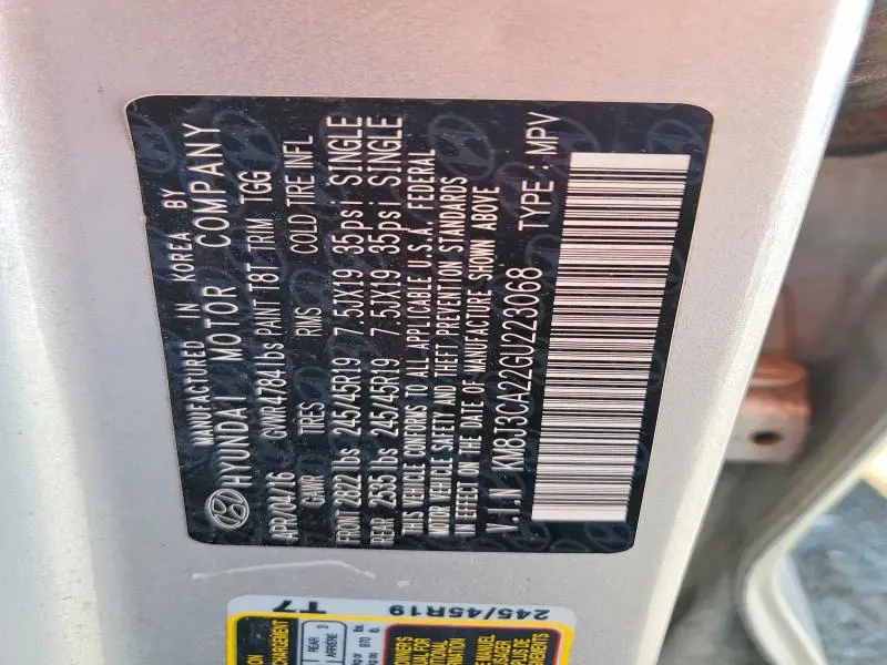 2016 HYUNDAI TUCSON SPORT  