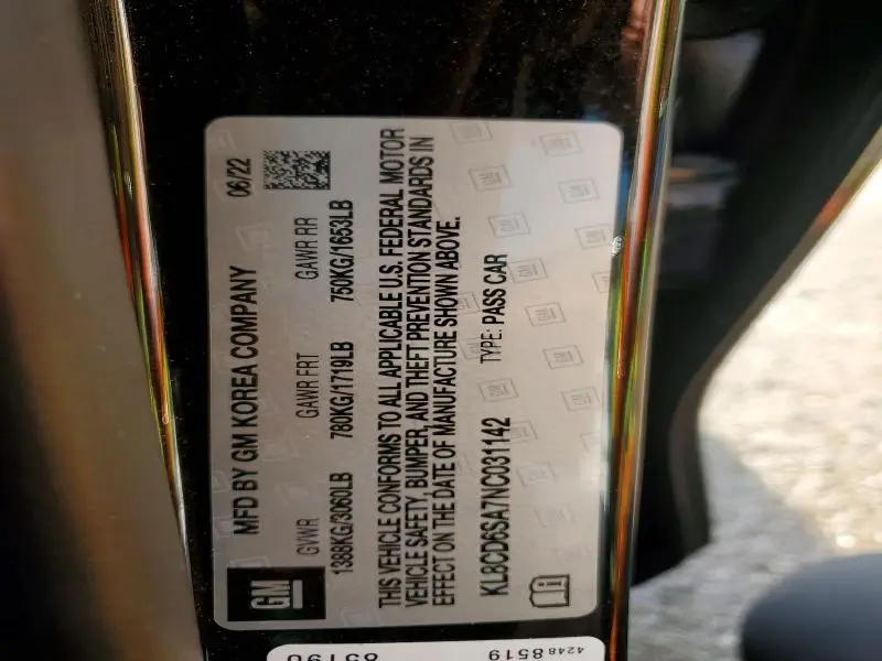 2022 CHEVROLET SPARK 1LT  