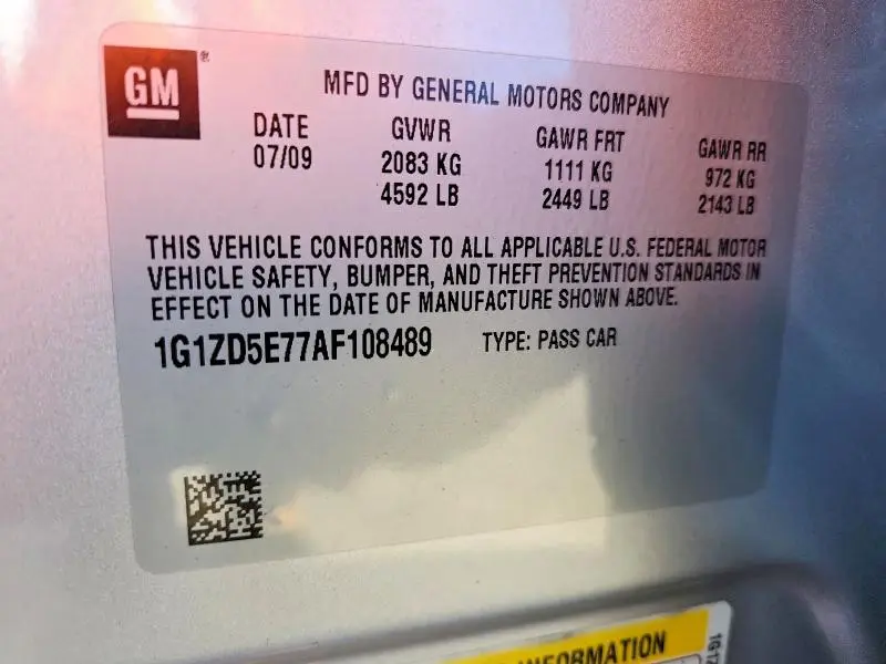 2010 CHEVROLET MALIBU 2LT  