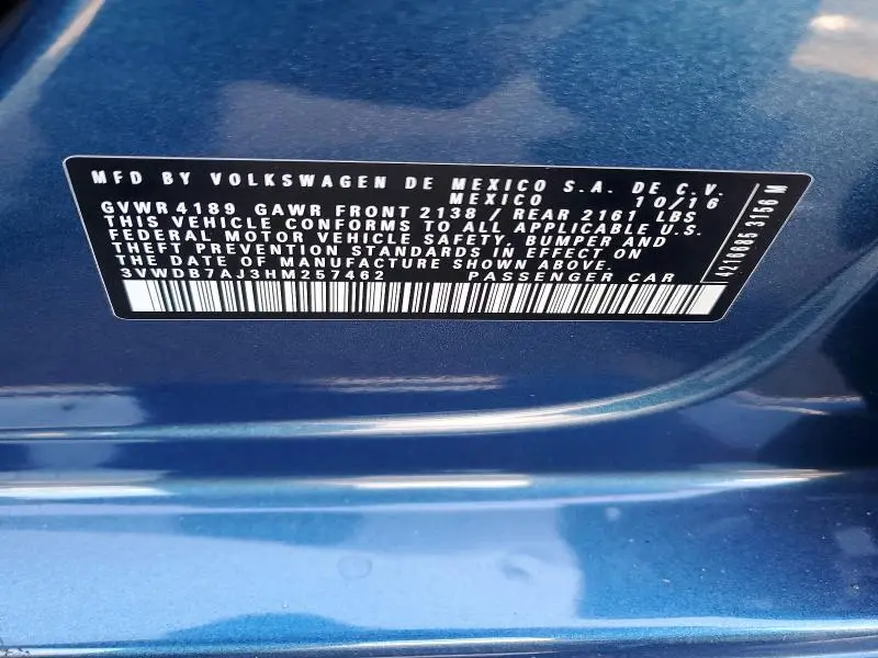 2017 VOLKSWAGEN JETTA SE  