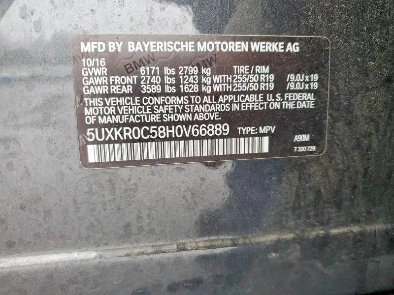 2017 BMW X5 XDRIVE35I  