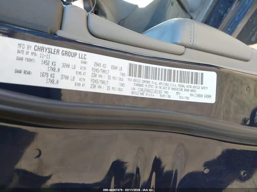 2012 JEEP GRAND CHEROKEE LAREDO