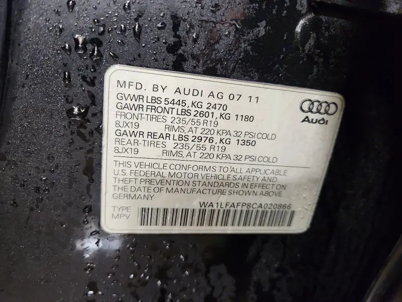 2012 AUDI Q5 PREMIUM PLUS  