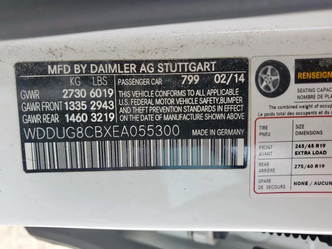 2014 MERCEDES-BENZ S 550  