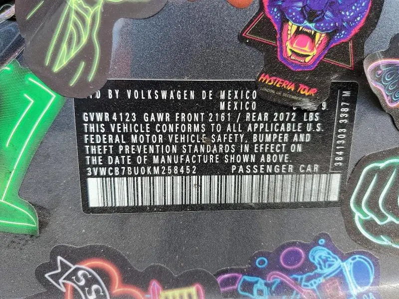 2019 VOLKSWAGEN JETTA S  