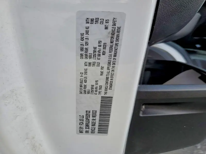 2023 RAM PROMASTER 3500 3500 HIGH  