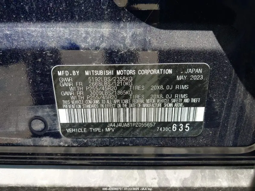 2023 MITSUBISHI OUTLANDER SE 2.5 S-AWC
