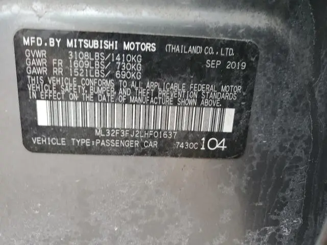 2020 MITSUBISHI MIRAGE G4 ES