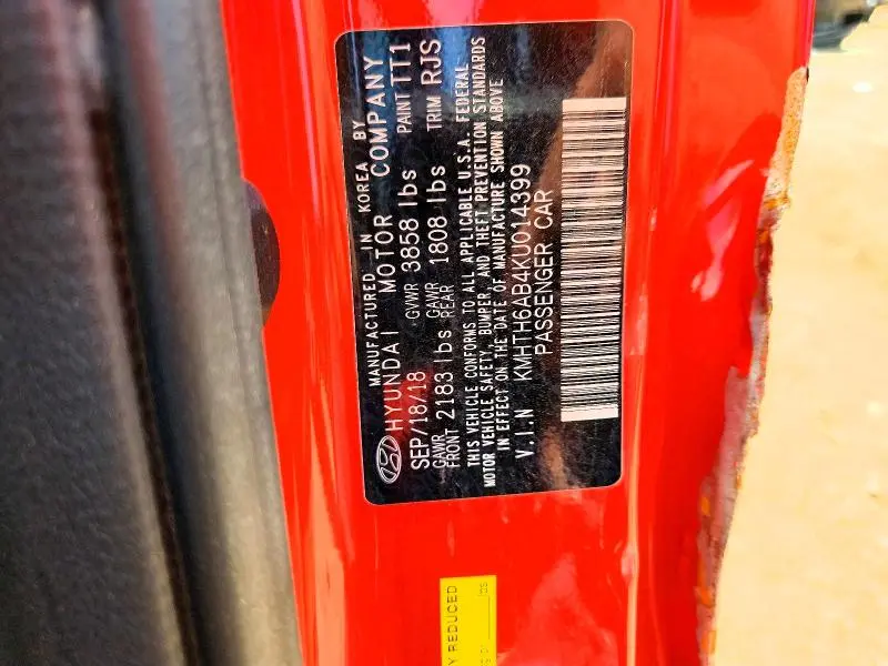 2019 HYUNDAI VELOSTER TURBO ULTIMATE  