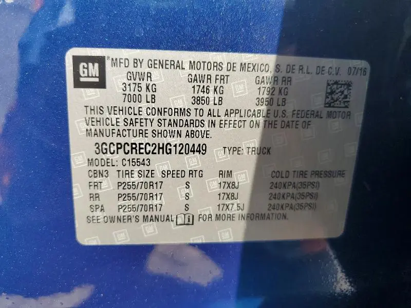 2017 CHEVROLET SILVERADO C1500 LT  