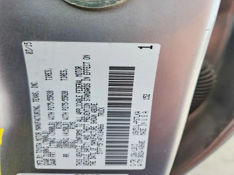 2015 TOYOTA TUNDRA CREWMAX LIMITED  