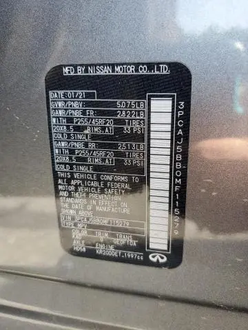 2021 INFINITI QX50 LUXE  