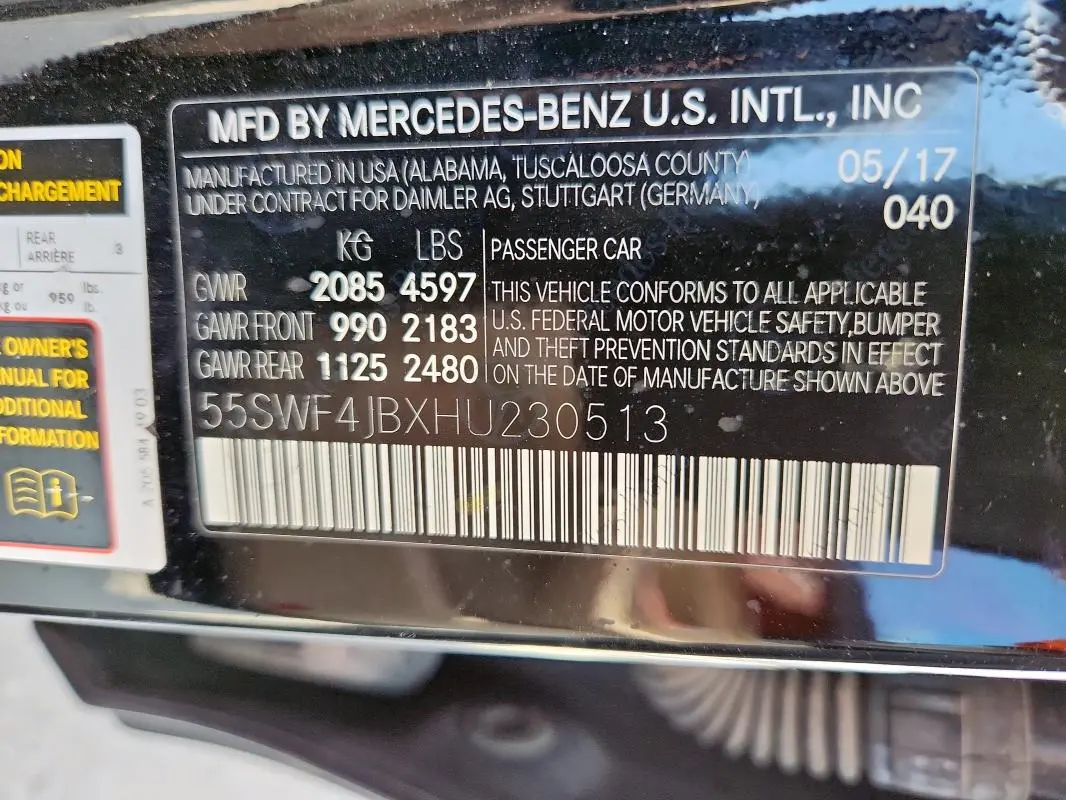 2017 MERCEDES-BENZ C 300