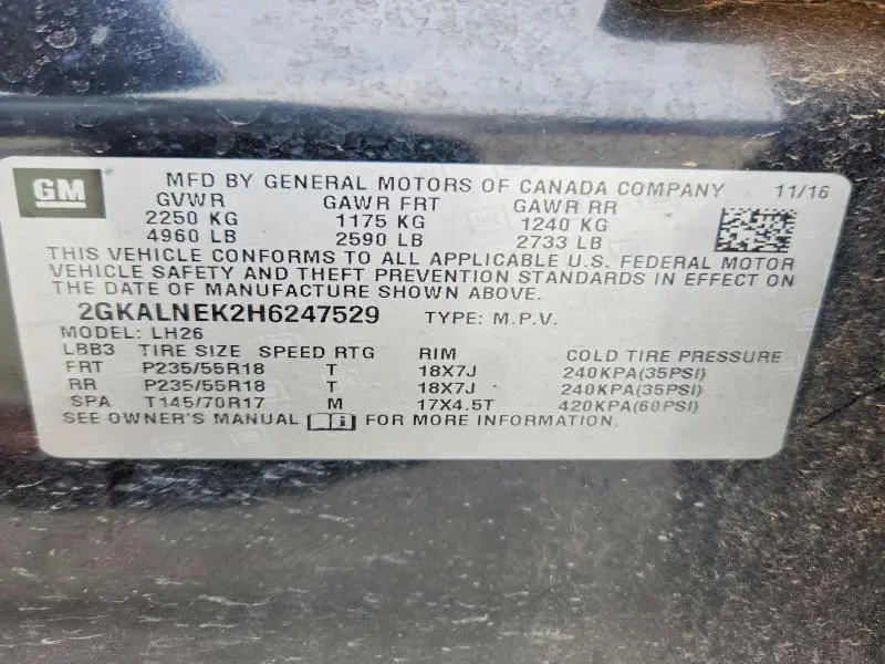 2017 GMC TERRAIN SLE  