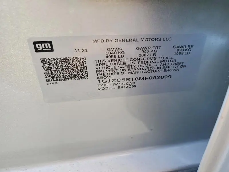 2021 CHEVROLET MALIBU LS  