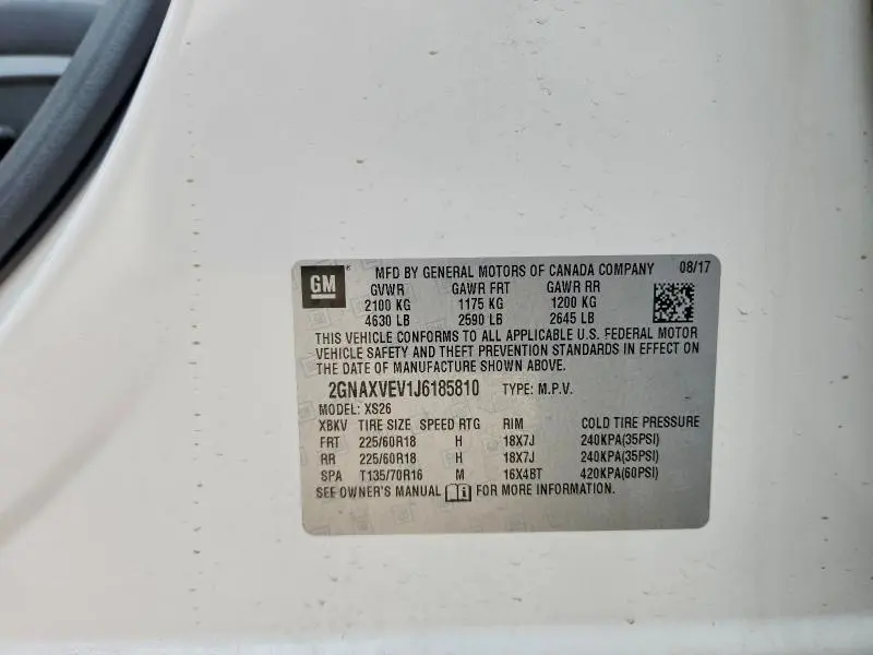 2018 CHEVROLET EQUINOX PREMIER  