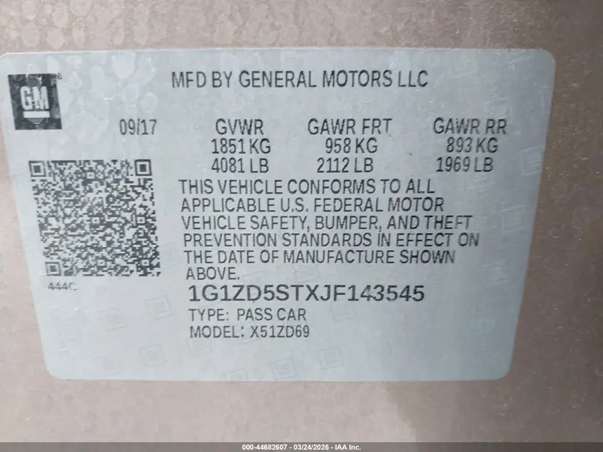2018 CHEVROLET MALIBU LT