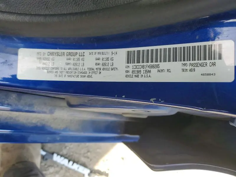 2015 CHRYSLER 200 LIMITED  