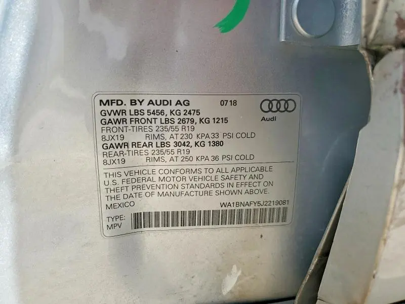 2018 AUDI Q5 PREMIUM PLUS  