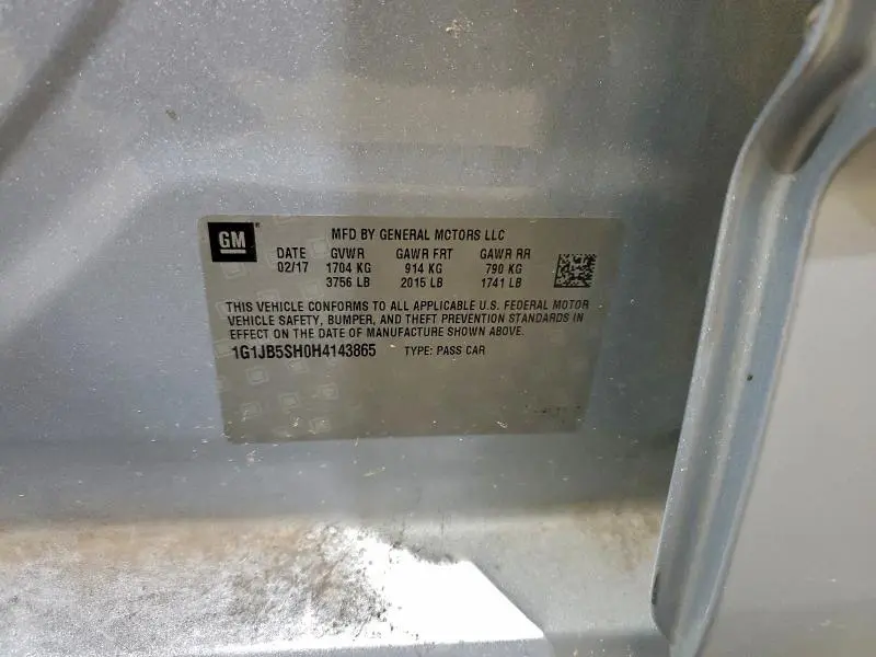 2017 CHEVROLET SONIC LS  