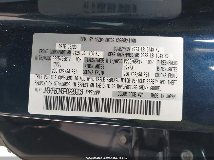 2023 MAZDA CX-5 2.5 S PREFERRED