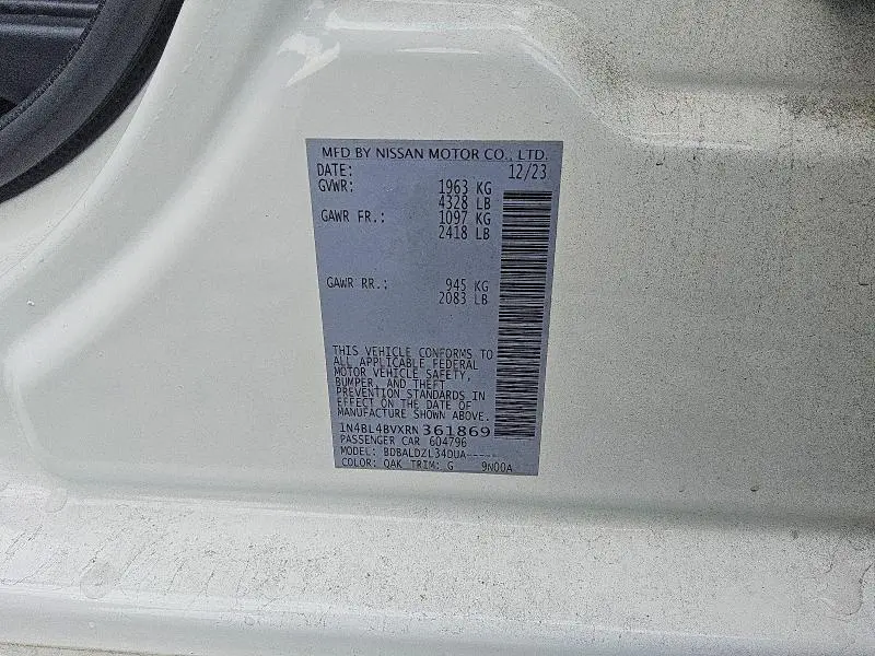 2024 NISSAN ALTIMA S  