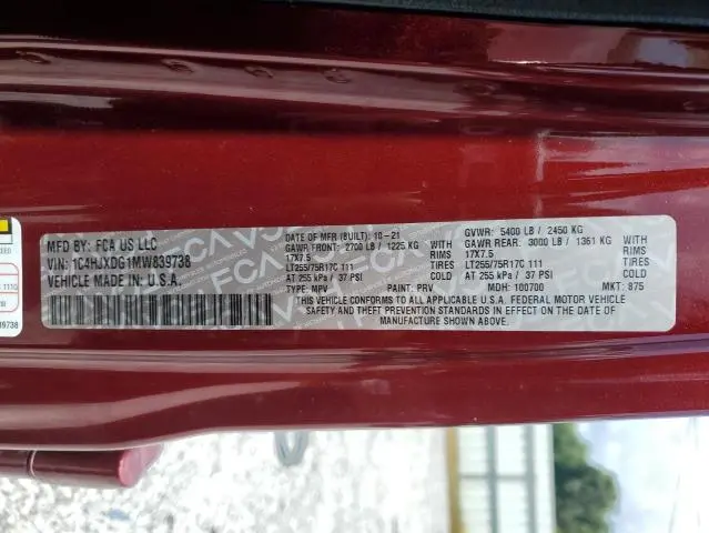 2021 JEEP WRANGLER UNLIMITED SPORT  