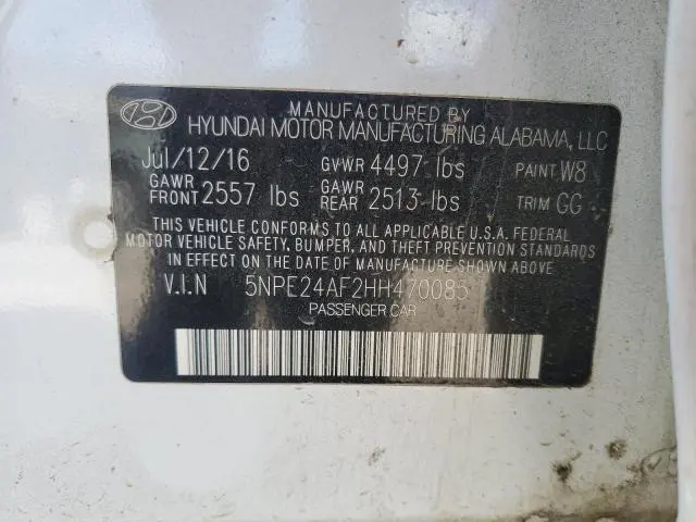 2017 HYUNDAI SONATA SE  