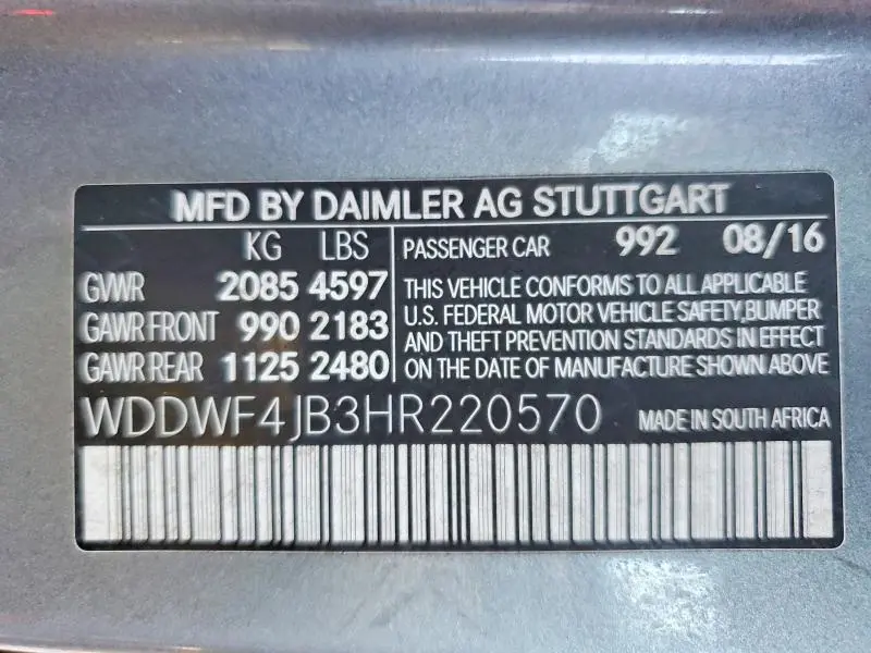 2017 MERCEDES-BENZ C 300  