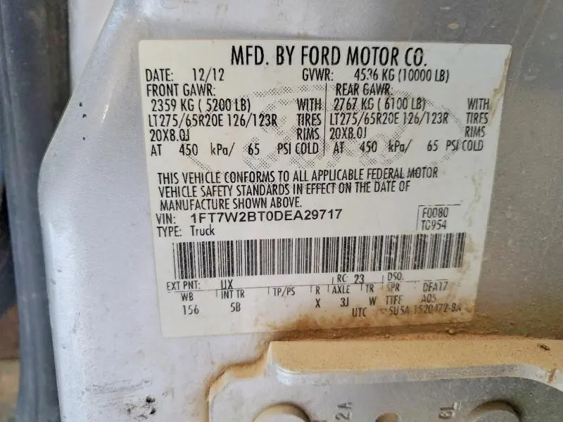 2013 FORD F250 SUPER DUTY  