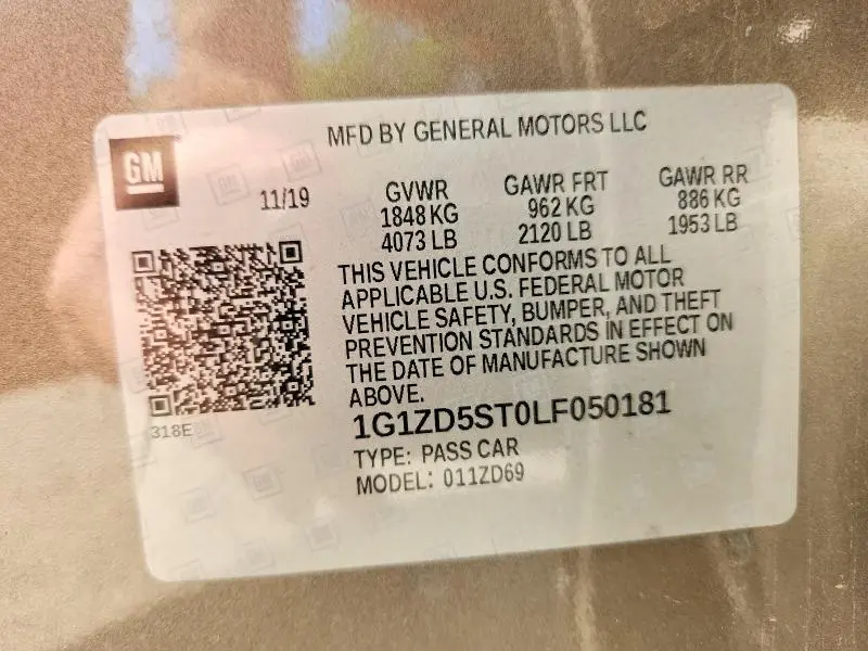 2020 CHEVROLET MALIBU LT  